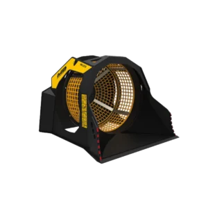 Screening bucket for loader and backhoe loader